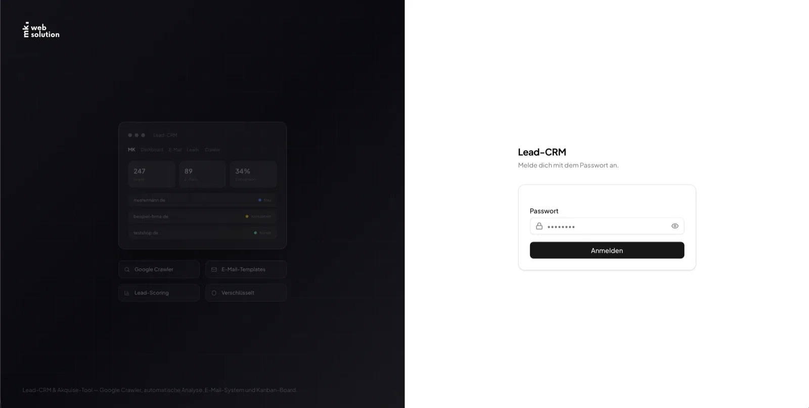 Login - Sicherer Zugang zum CRM