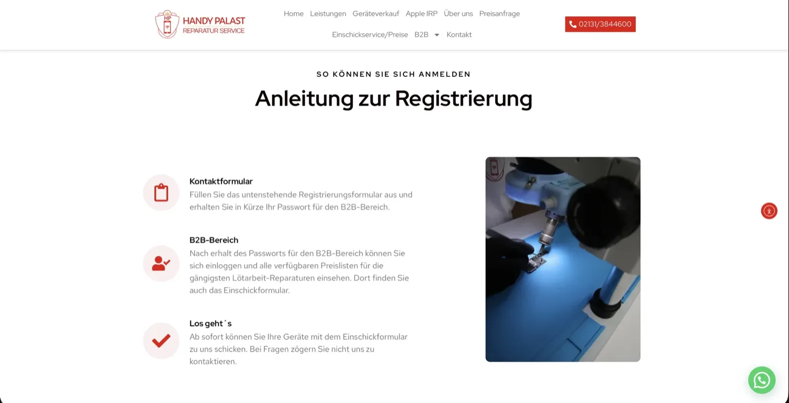 B2B-Registrierung