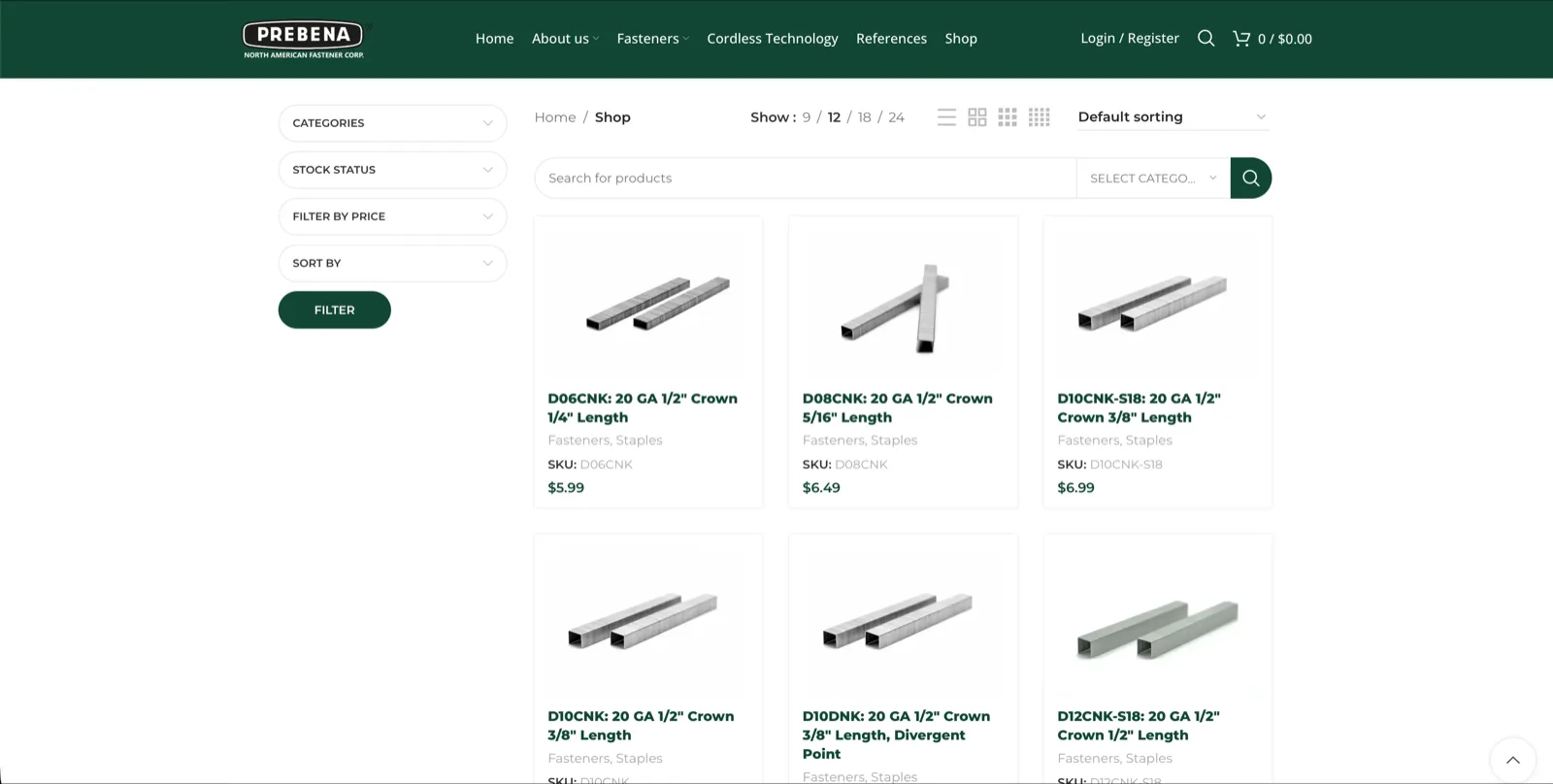 Shop - Produktübersicht